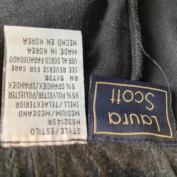 Laura Scott Black Velvet Velour Maxi Skirt Elastic Waist Stretch Comfy Women M - Picture 4 of 7